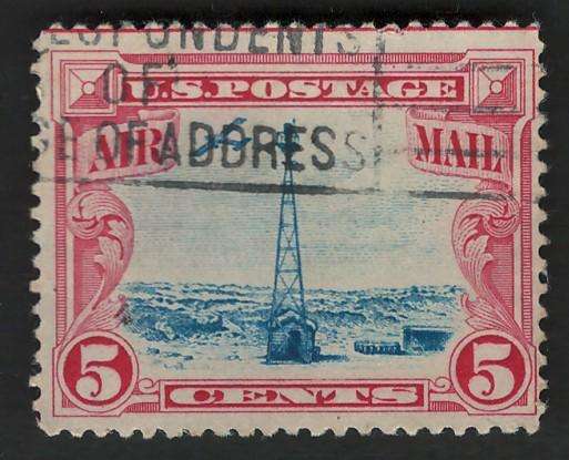 USA Scott Air Post 1928 Rocky Mountain Beacon #C11 5c Carmine and Blue