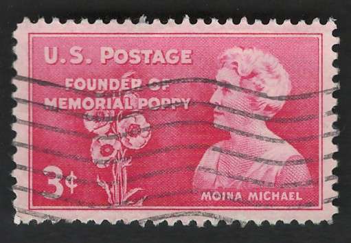 USA 1948 Moina Michael and Poppy Plant Scott #977. Price R4