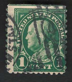 USA-1922/25  (P11) Scott #552 1c Green. Price R6
