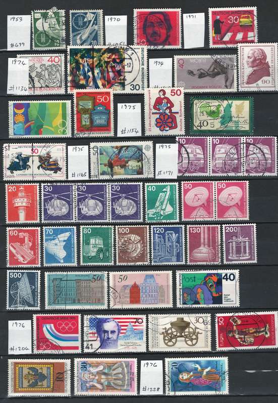 Germany 1953  1976 (Scott #699 to #1228)