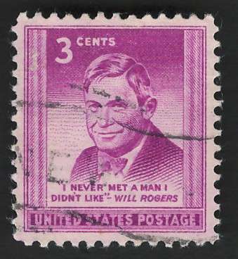 USA 1948 Will Rogers Scott #975