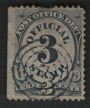 USA Scott 1873 Official Stamps: Post Office #O49 3c Black