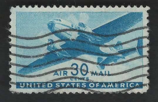 USA Scott Air Post Twin-motored Transport 1941-44  #C30 30c Blue. Price R2