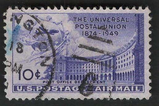 USA Scott Air Post 1949 Post Office Build. #C42 10c Violet