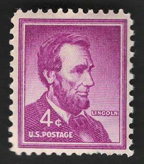 USA 1954-68 Liberty Issue: Abraham Lincoln. Scott #1036 (MNH). Price R6