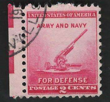 USA 1940 National Defense: 90 mm Anti-aircraft gun Scott #900 2c.