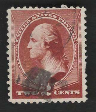 USA Scott 1883 #210 2c Dark Red Brown. Price R9