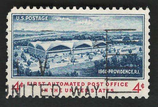 USA 1960 Architects Sketch of First Automated Post Office, Providence. Scott #1164