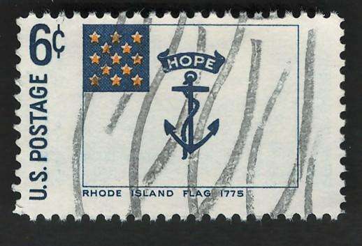 USA 1968 Historic Flags: Rhode Island 1775. Scott #1349