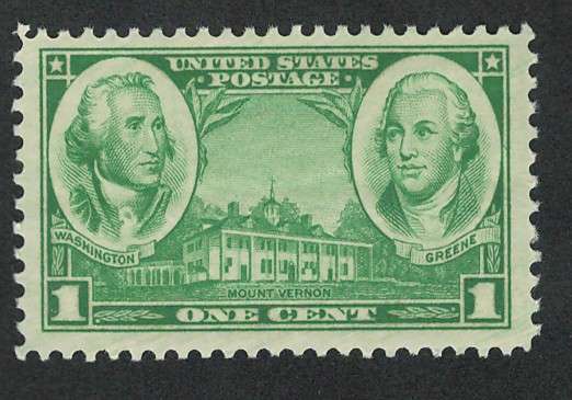 USA-ARMY Issue 1936/37 Scott #785 Mount Vernon (MNH) 1c. Price R4