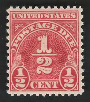 USA Scott 1931 Post Due (#J79) P11x10½  ½c Scarlet (MNH). Price R13