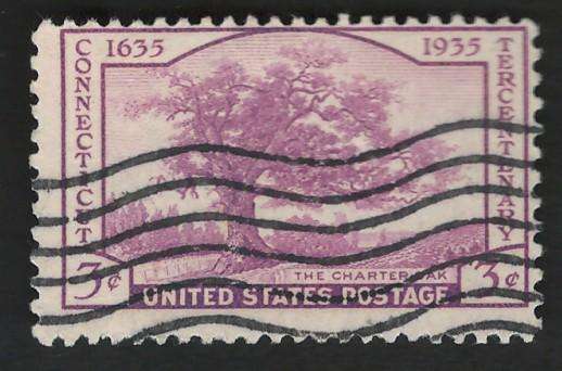 USA 1935 Charter Oak Scott #772 3c Rose Violet
