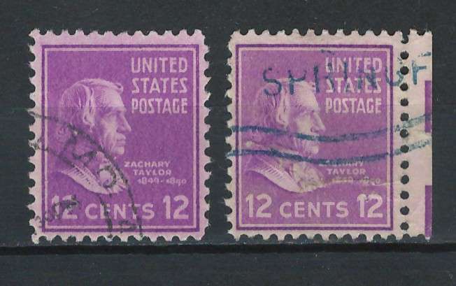 USA 1938 Pres. Iss. Scott #817 12c (Bright Mauve & Mauve).