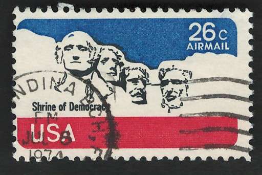 USA Scott Air Post 1974 Mt Rushmore National Memorial. #C88 26c. Price R5