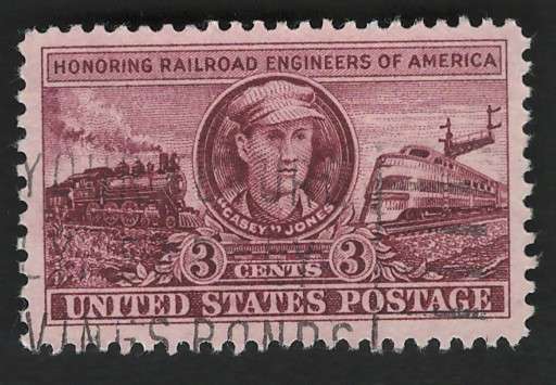 USA 1950 Casey Jones and Locomotives of 1900 and 1950 Scott #993. Price R4