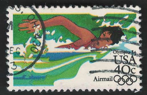 USA Scott Air Post 1983 Summer Olympics: Womens Swimming Scott #C107 40c. Price R5