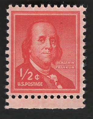 USA 1954-68 Liberty Issue: Franklin. Scott #1030 (MNH). Price R6