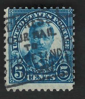 USA 1922/25  (P11) Scott #557 5c Dark Blue. Price R6