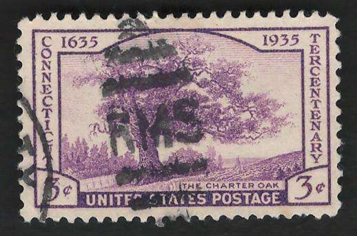 USA 1935 Charter Oak Scott #772 3c Violet