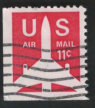 USA Scott Air Post 1971-73 Jet Airliner Silhouette. #C78 (Booklet Single) 11c . Price R5
