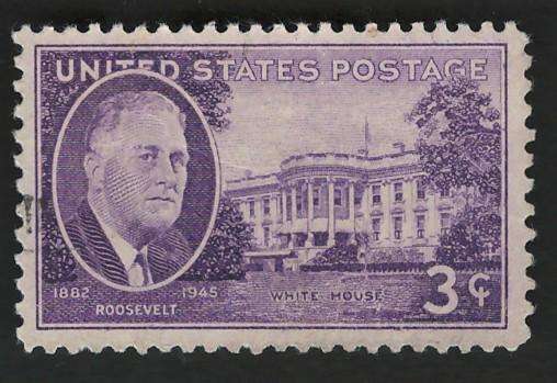 USA 1945-46 Roosevelt and White House Scott #932.