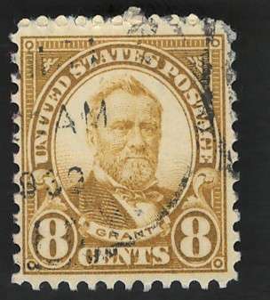 USA Scott 1926/34 (P11x10½) #640 8c Olive Bistre. Price R5