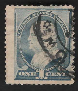USA Scott 1887 #212 1c Ultramarine. Price R13