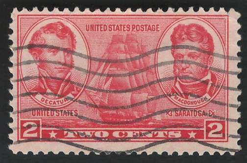 USA NAVY Issue 1936/37 Scott #791 Deacatur & MacDonough 2c. Price R4