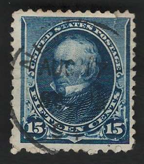 USA-Scott #227 1890/93 15c Deep Blue. Price R49 (cv R546)