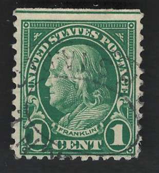 USA-1922/25  (P11) Scott #552 1c Pale Green. Price R6