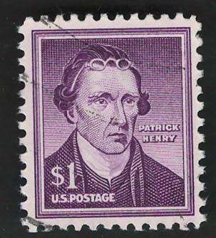 USA 1954-68 Liberty Issue: Patrick Henry. Scott #1052