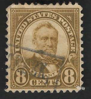 USA Scott 1926/34 (P11x10½) #640 8c Olive Green. Price R5