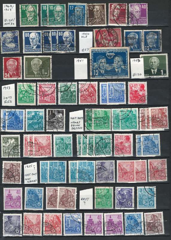 Germany DDR 1948  1960 (Scott #125 to #482)