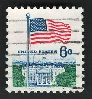 USA 1968 Flag and White House (P11 x 10½) . Scott #1338D