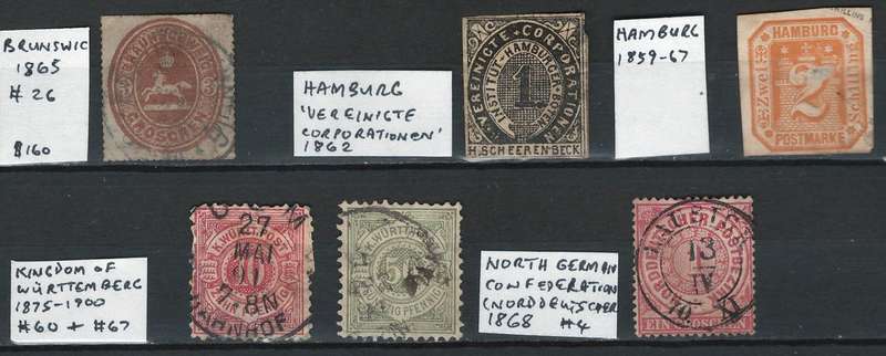 German States and North German Confederation (see Scott # in detail below)