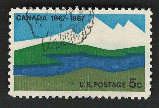 USA 1967 Canada Nation Emergence: Landscape. Scott #1324