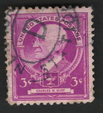 USA 1940 Charles W. Eliot (American Educators) Scott #871 3c