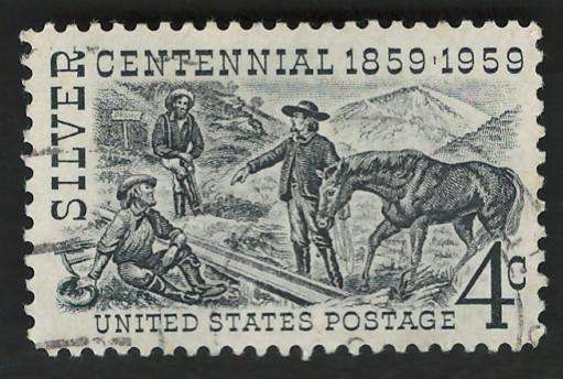 USA 1959 Henry Comstock at Mount Davidson Site. Scott #1130