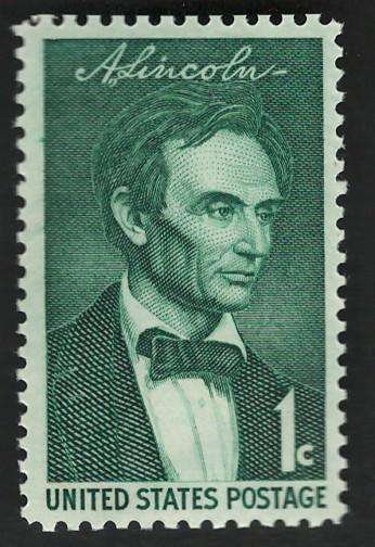 USA 1958 Lincoln, by George Healy (MNH). Scott #1113