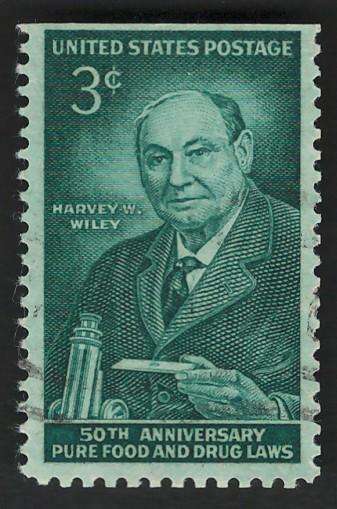 USA 1956 Food and Drug Laws: Harvey W. Wiley. Scott #1080