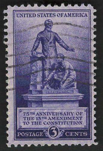 USA 1940 Statue of Lincoln and Slave Scott #902 3c.