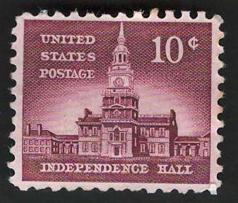 USA 1954-68 Liberty Issue: Independence Hall. Scott #1044 (MPGH). Price R6