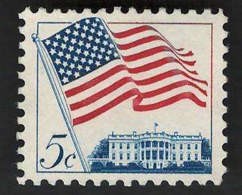 USA 1963-66 Flag over White House (Unused). Scott #1208