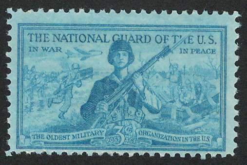 USA 1953 National Guardsman and Amphibious Landing. Scott #1017 (MNH). Price R6