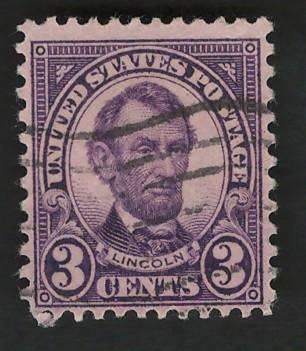 USA-Scott 1926/34 (P11x10½) #635a 3c Bright Violet. Price R5