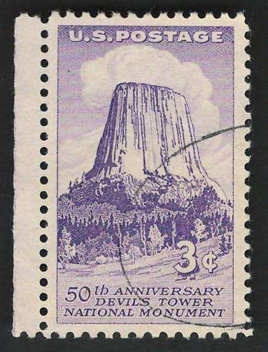 USA 1956 Devils Tower. Scott #1084