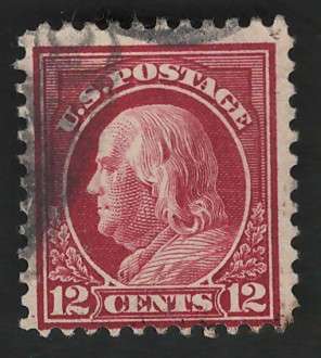 USA-Scott 1917/19  P11 #512a 12c Brown Carmine. Price R9