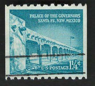 USA 1954-80 (P10 Vert) Palace of the Governors, Santa Fe. Scott #1054A
