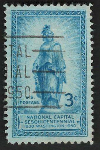 USA 1950 Statue of Freedom on Capitol Dome. Scott #989