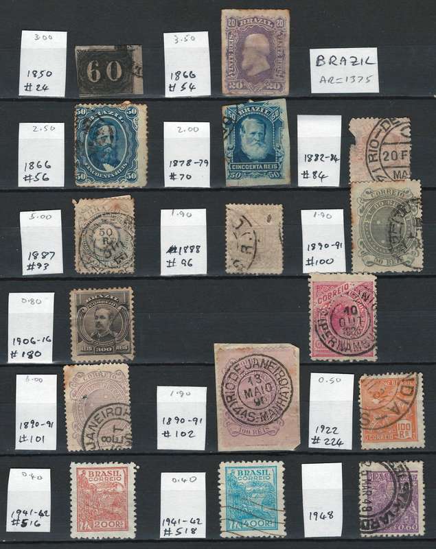 Brazil (General Issues). Price R50 (Scott cv $60 R1,115)